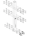 Lad-Saf DBI-SALA 3M lower bracket 6116027 for ladder post or mast, 12.7 x 6.3 x 104 cm