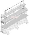 Montant pour ligne de vie horizontale pour poutre en I perpendiculaire avec base SecuraSpan DBI-SALA 3M 7400087, acier zingué