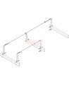 Montant pour ligne de vie horizontale pour poutre en I perpendiculaire avec base SecuraSpan DBI-SALA 3M 7400087, acier zingué