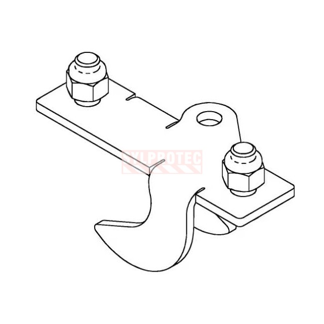 SecuraSpan DBI-SALA 3M 7400089 intermediate bracket for perpendicular I-beam horizontal lifeline stanchion, steel
