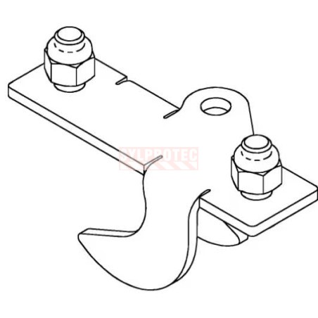 SecuraSpan DBI-SALA 3M 7400089 intermediate bracket for perpendicular I-beam horizontal lifeline stanchion, steel