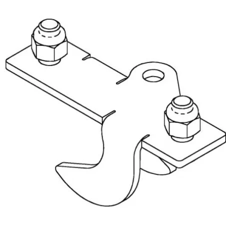 Support intermédiaire pour montant de ligne de vie horizontale sur poutre en I SecuraSpan DBI-SALA 3M 7400089, acier