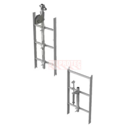 Lad-Saf DBI-SALA 3M 6116633 system head, Rung mount, 4 users, galvanized steel