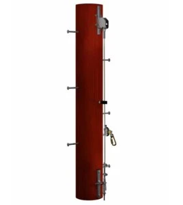 Tête de système Lad-Saf DBI-SALA 3M 6116635 montage sur poteau de bois (Wood Pole), 2 utilisateurs, acier galvanisé
