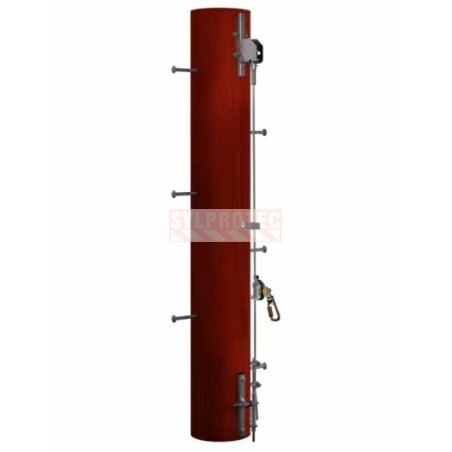Tête de système Lad-Saf DBI-SALA 3M 6116635 montage sur poteau de bois (Wood Pole), 2 utilisateurs, acier galvanisé
