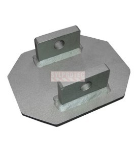 Uni-Anchor fall protection post base DBI-SALA 3M permanent bolt-on for concrete, zinc-plated steel, model 8519819