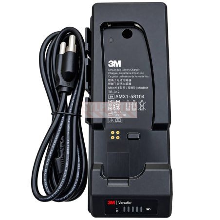 Smart single unit charger for high capacity battery pack to go on 3M Versaflo PAPR.
