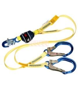 DBI-SALA 3M twin-leg Y web shock-absorbing lanyard, overview