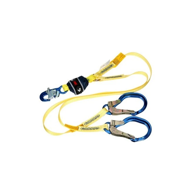 Longe double en Y amortisseur de choc en sangle DBI-SALA 3M vue d'ensemble