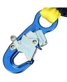 DBI-SALA 3M twin-leg Y web shock-absorbing lanyard, angled view of hooks