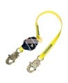 DBI-SALA 3M coated web shock-absorbing lanyard, close-up of the second snap hook