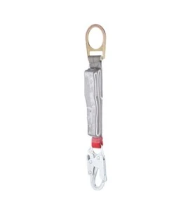 Protecta 3M Shock-Absorbing Lanyard in Webbing, Small Hook, 1.5 ft 1340260C