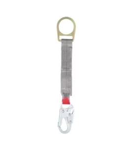Protecta 3M Shock-Absorbing Lanyard in Webbing, Small Hook, 1.5 ft 1340260C
