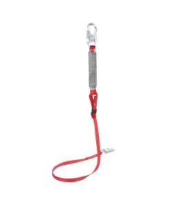 Protecta 3M Adjustable Shock-Absorbing Lanyard in Webbing, Large Hook, 6 ft 1341050C