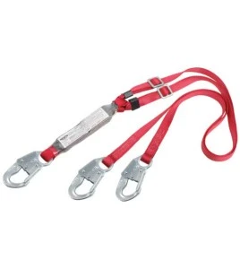 Longe double en Y amortisseuse de choc réglable à 100% Protecta 3M en tissus, 6 pi 1342250C