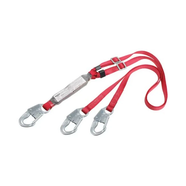 Protecta 3M 100% Tie-Off Adjustable Shock-Absorbing Y-Lanyard in Webbing, 6 ft 1342250C