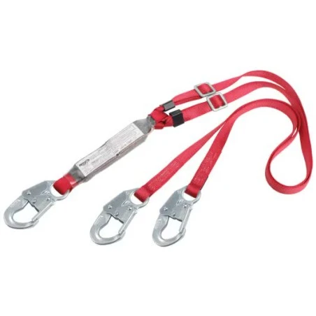 Protecta 3M 100% Tie-Off Adjustable Shock-Absorbing Y-Lanyard in Webbing, 6 ft 1342250C