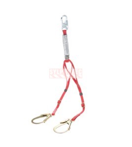 Protecta 3M Shock-Absorbing Y-Lanyard in Webbing, Large Rebar Hooks 1342275C