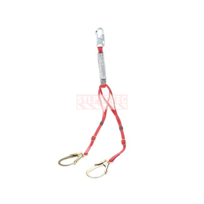 Protecta 3M Shock-Absorbing Y-Lanyard in Webbing, Large Rebar Hooks 1342275C