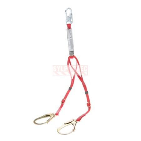 Protecta 3M Shock-Absorbing Y-Lanyard in Webbing, Large Rebar Hooks 1342275C
