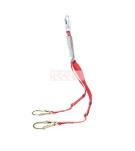 Longe double en Y  Protecta 3M en polyester, gros crochets tige d'armature 1342275C