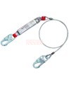 Protecta 3M shock-absorbing single lanyard in steel cable, 6 ft 1340401C