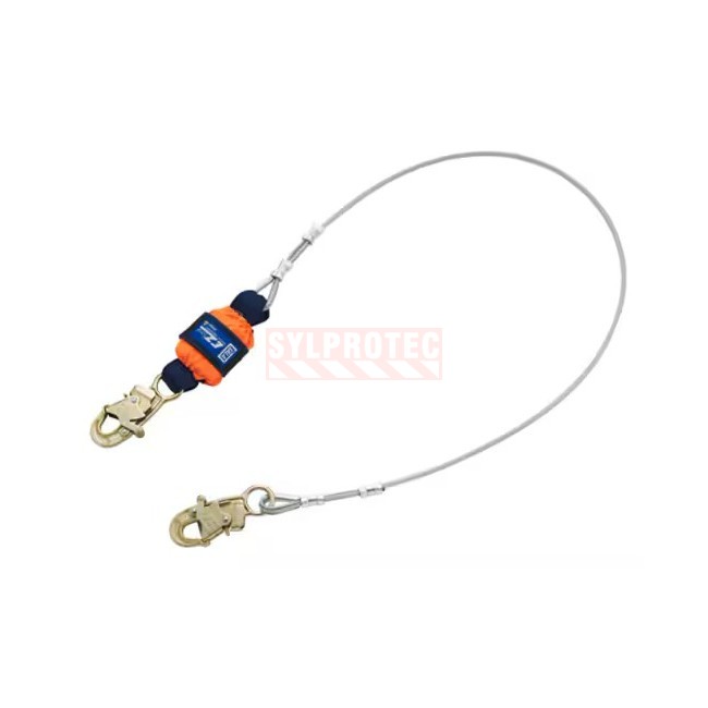 Force2 EZ-Stop DBI-SALA 3M 1246066C lanyard, vinyl-coated steel cable and 3/4 in steel snap hooks