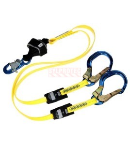 Longe Y enduite arc crochets alu DBI-SALA 3M 1246600C, vue d’ensemble