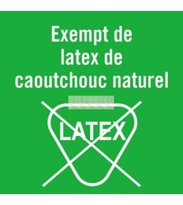 Visuel Nexcare CS201-CA indiquant l’absence de latex de caoutchouc naturel.