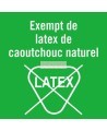 Visuel Nexcare CS201-CA indiquant l’absence de latex de caoutchouc naturel.