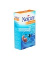 Emballage Nexcare 112-CA, vue de trois quarts avec face anglaise et côté gauche turquoise.