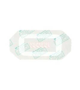 Tegaderm H3584-CA dressing with its printed paper frame before application