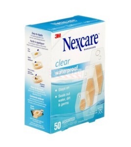 Boîte Nexcare 432-50-CA vue en angle avec mode d'emploi illustré