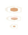Les 3 formats de pansements transparents Nexcare 432-50-CA avec compresse havane