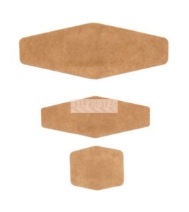 Les formats assortis de pansements en tissu havane Nexcare 576-30PB-CA, face adhésive vue de dessus