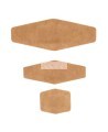 Assorted sizes of Nexcare 576-30PB-CA tan fabric bandages, top view