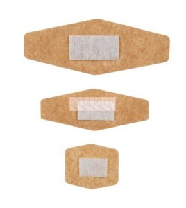 Pansements Nexcare 576-30PB-CA vus côté peau avec compresse absorbante centrale