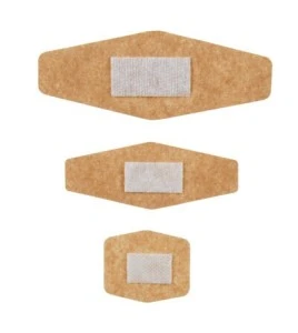 Pansements Nexcare 576-30PB-CA vus côté peau avec compresse absorbante centrale