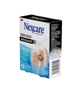 Boîte Nexcare MHW-15-CA vue en angle avec code-barres