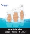 Trois formats de pansements Nexcare MHW-15-CA sous l'eau, variété de tailles