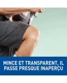 Pansement Nexcare MHW-15-CA sur un genou, mince et transparent