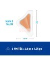 Schéma du pansement Nexcare MHWH-06-CA main et talon, 6 unités de 2.8 x 1.75 po