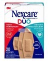 Boîte Nexcare Duo DSA-20-CA, 20 pansements assortis, face française, tient fermement et retrait sans douleur