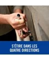 Main tenant un outil avec pansement Nexcare CS203-CA, s'étire dans les quatre directions