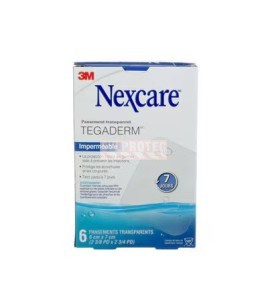 Boîte Nexcare Tegaderm pansement transparent imperméable H1624-06-CA, 6 pansements 6 x 7 cm, face française