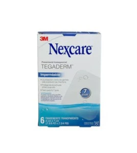 Boîte Nexcare Tegaderm pansement transparent imperméable H1624-06-CA, 6 pansements 6 x 7 cm, face française