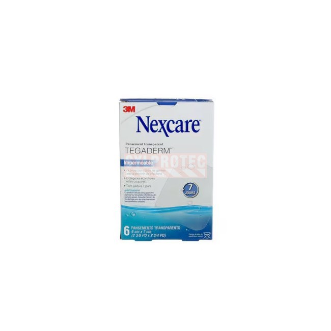 Nexcare Tegaderm waterproof transparent dressing H1624-06-CA box, 6 dressings 6 x 7 cm, French side