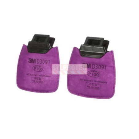 3M Secure Click Particulate Filter D3091, P100