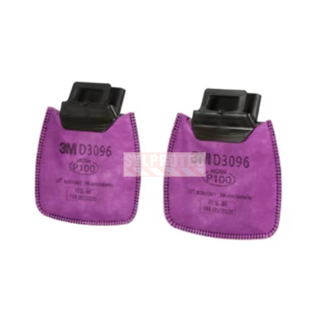 3M Secure Click Particulate Filter D3096, P100, Acid Gas