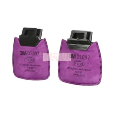 3M Secure Click Particulate Filter D3097, P100, Organic Vapor